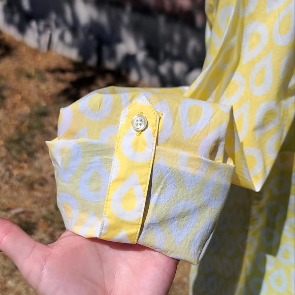 NWT Talbots yellow summer blouse - Picture 6 of 8